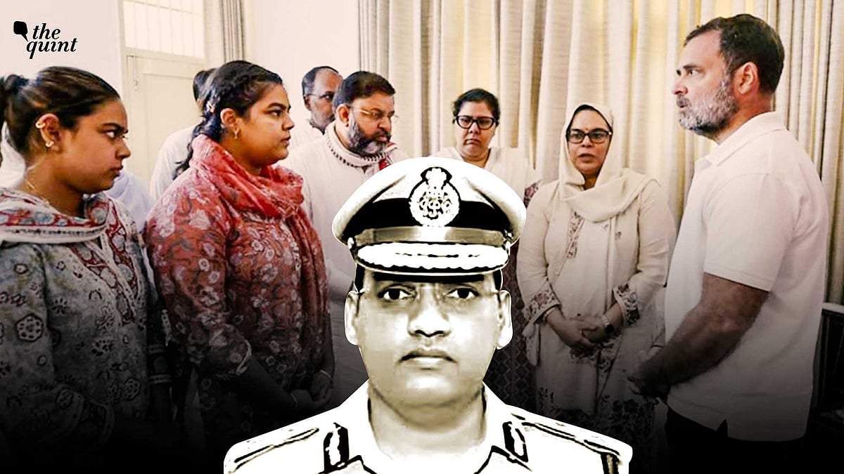 <div class="paragraphs"><p>Rahul Gandhi met the family of deceased cop Y Puran Kumar on Tuesday.&nbsp;</p></div>