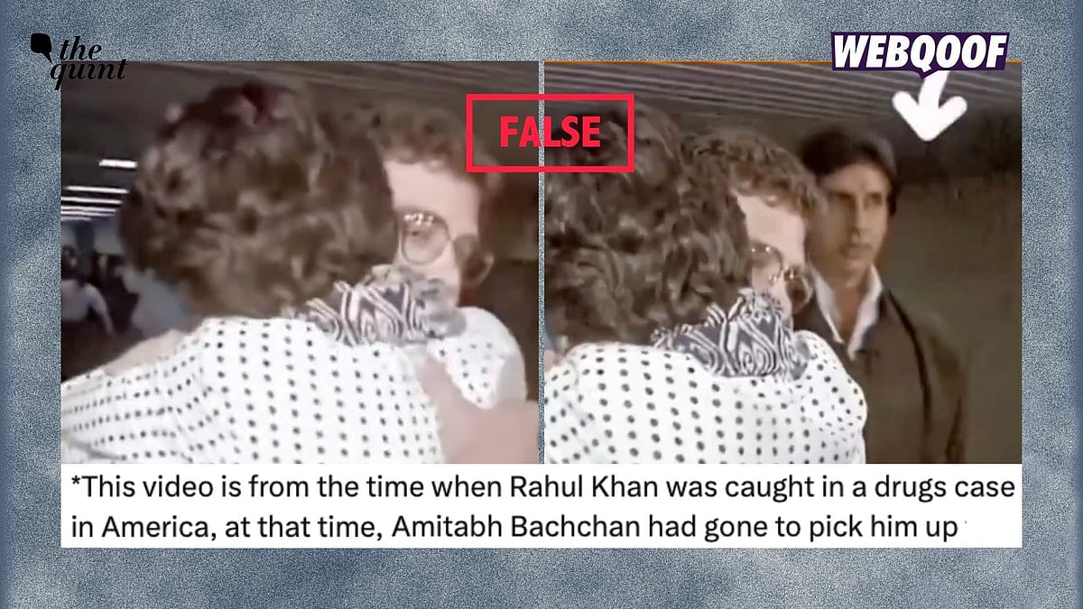 <div class="paragraphs"><p>An old video of Rahul Gandhi and Amitabh Bachchan is being shared to falsely claim that it shows the latter bringing Gandhi back to India after he was caught in a 'drugs case' in the USA.</p></div>