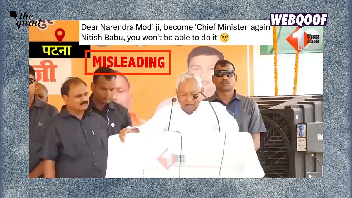 <div class="paragraphs"><p>A misleading video of Nitish Kumar is going viral, claiming that he wants PM Modi to become chief minister again, ahead of the Bihar elections.</p></div>