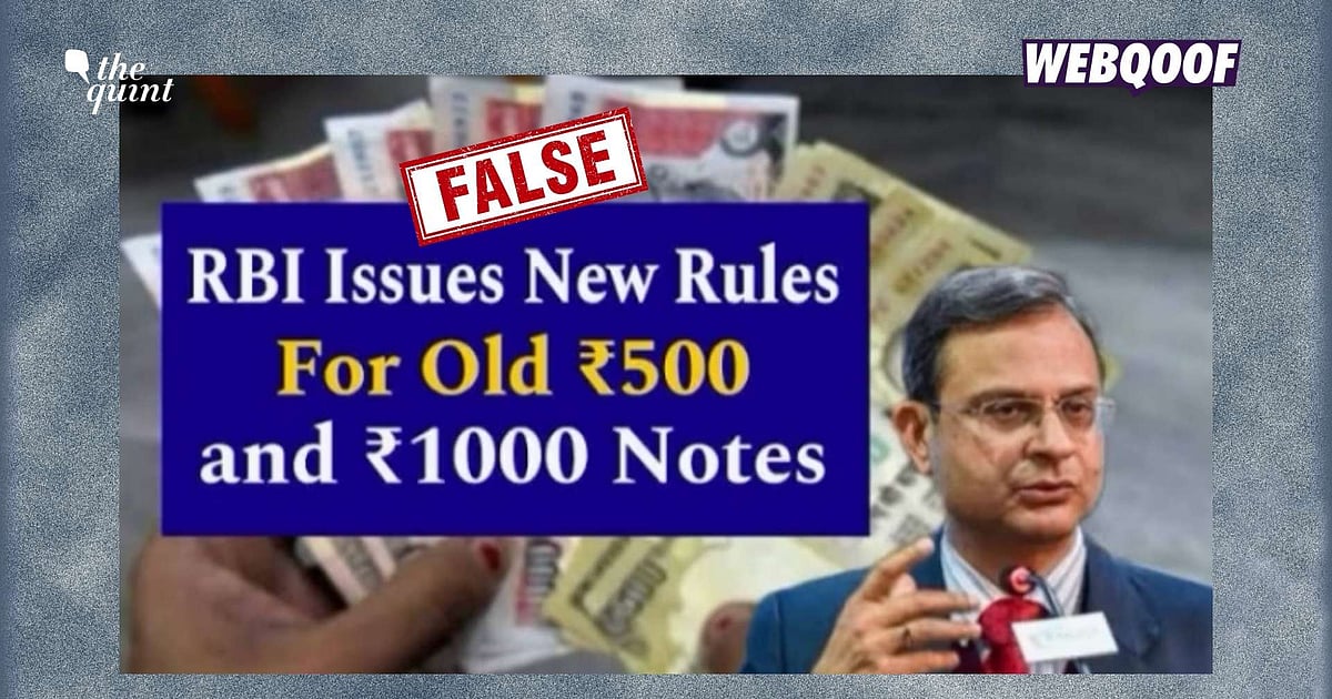 Old Rbi Notes Fact-Check: Did RBI Announce New Rules To Exchange Old ₹500, ₹1000 ...