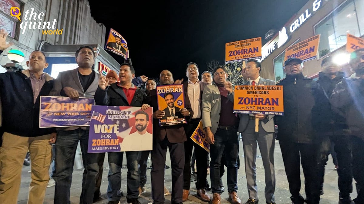 <div class="paragraphs"><p>Supporters of Zohran Mamdani supporting his win in Jackson Heights, a predominantly South Asian neighbourhood.&nbsp;</p></div>