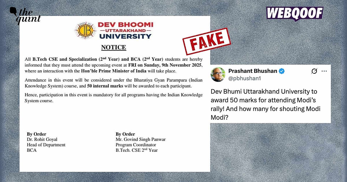 Uttarakhand University Denies Offering Marks for PM Modi Rally Attendance