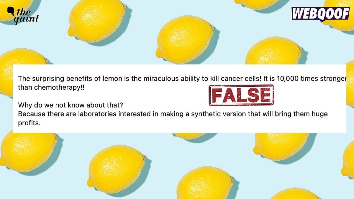 <div class="paragraphs"><p>The viral message claims that lemon&nbsp;extracts&nbsp;are 10,000 times more effective than&nbsp;chemotherapy.&nbsp;</p></div>