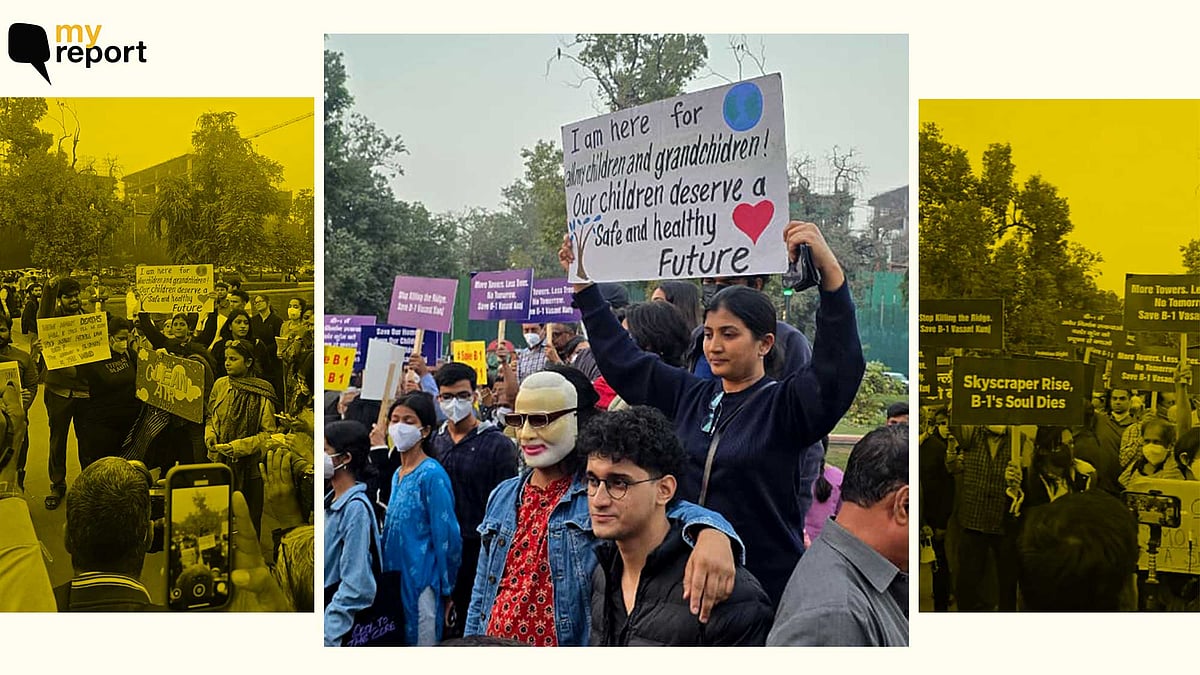 <div class="paragraphs"><p>On 11 November, several Delhi residents took to the streets near India Gate to protest against the deteriorating air quality in the national capital.</p></div>