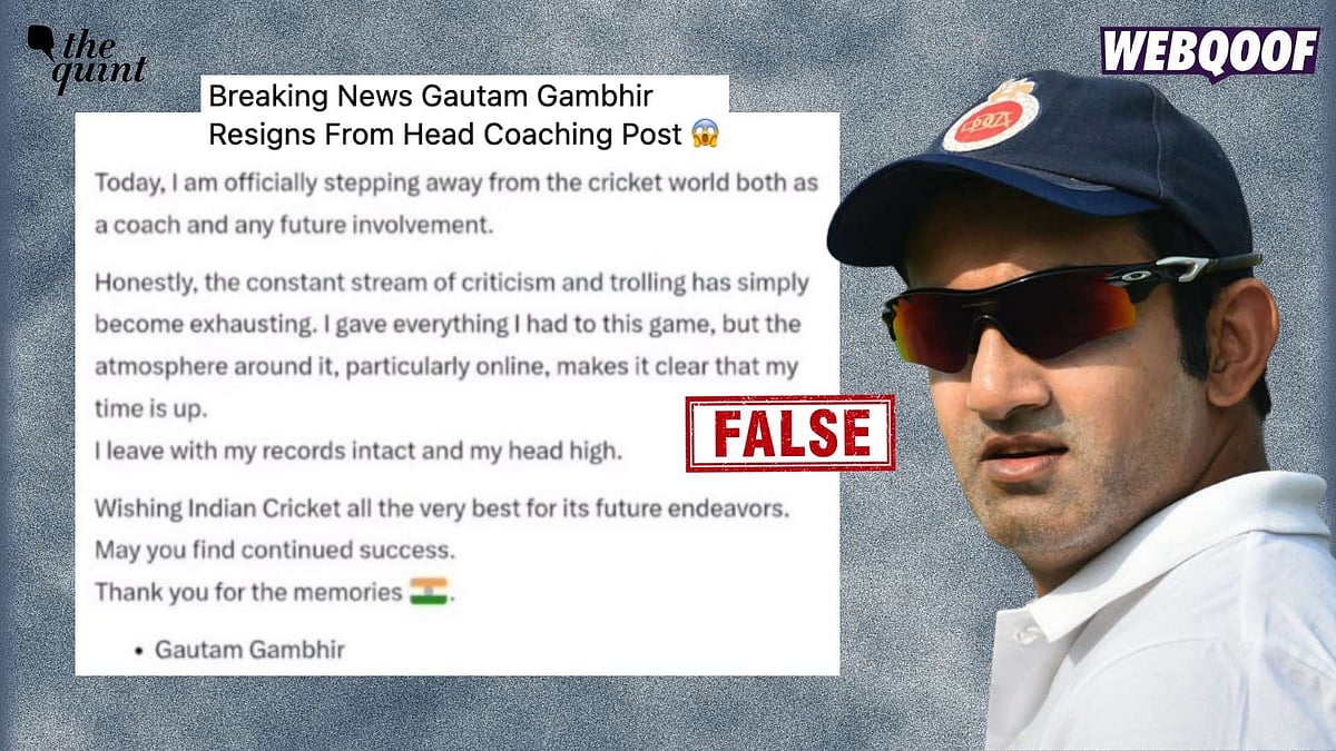 <div class="paragraphs"><p>The post claims Gautam Gambhir posted on X that he is stepping down as Cricket Team India’s head coach. </p></div>