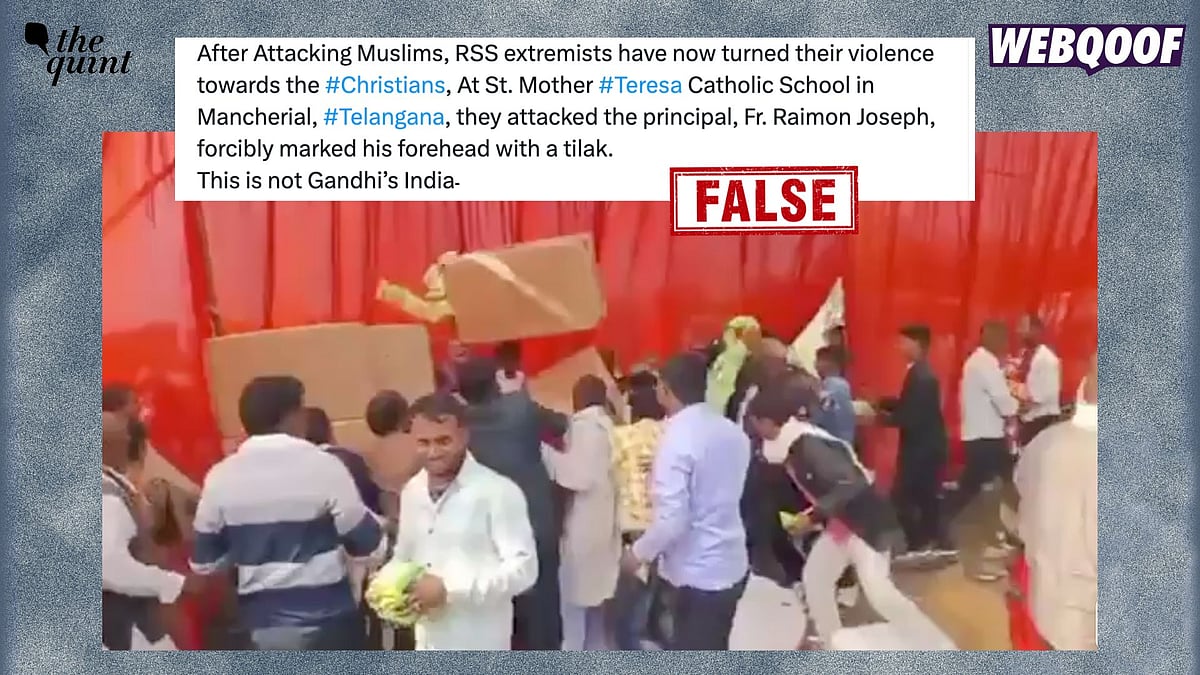 <div class="paragraphs"><p>The post claims that the men in the video are RSS extremists who allegedly attacked a school in Telangana.</p></div>