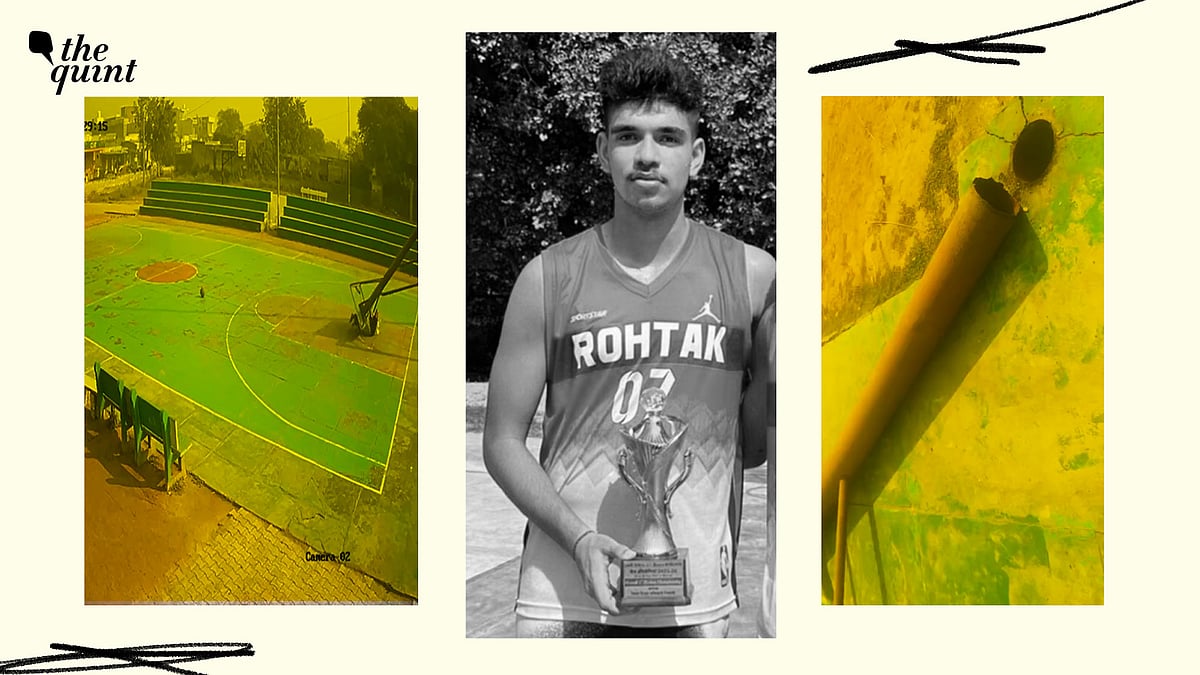 <div class="paragraphs"><p>16-year-old Hardik Rathee, a national-level basketball player, died in Haryana's Rohtak district&nbsp;after a basketball post collapsed into his chest as he attempted a dunk.</p></div>
