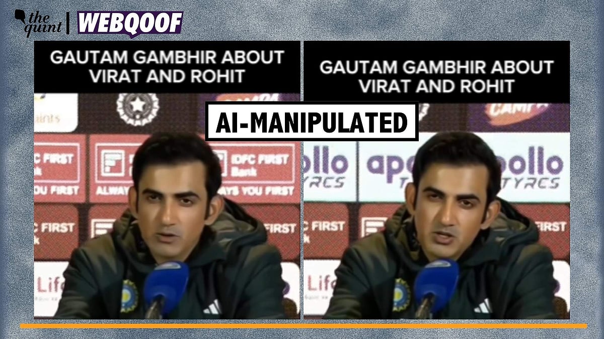 <div class="paragraphs"><p>Fact-Check | The video of Indian cricket coach Gautam Gambhir talking about Virat Kohli and Rohit Sharma is AI-manipulated.</p></div>