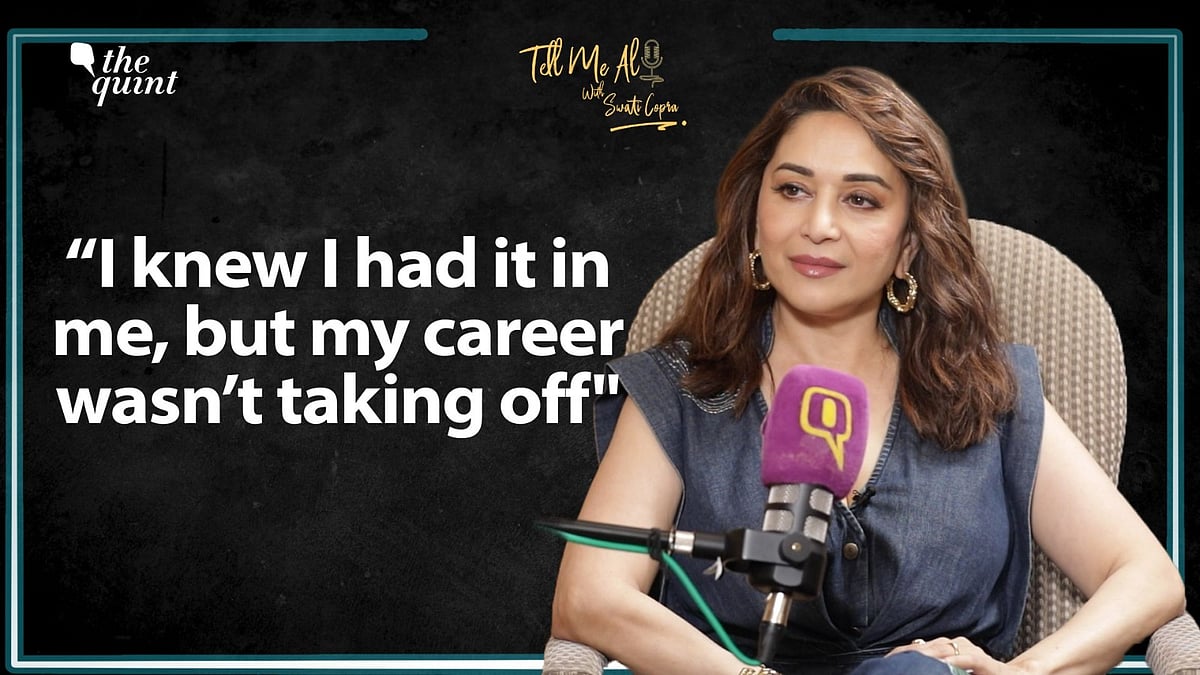 <div class="paragraphs"><p>Madhuri Dixit in this episode of&nbsp;<em>Tell Me All</em> with<em><strong> The Quint</strong></em></p></div>