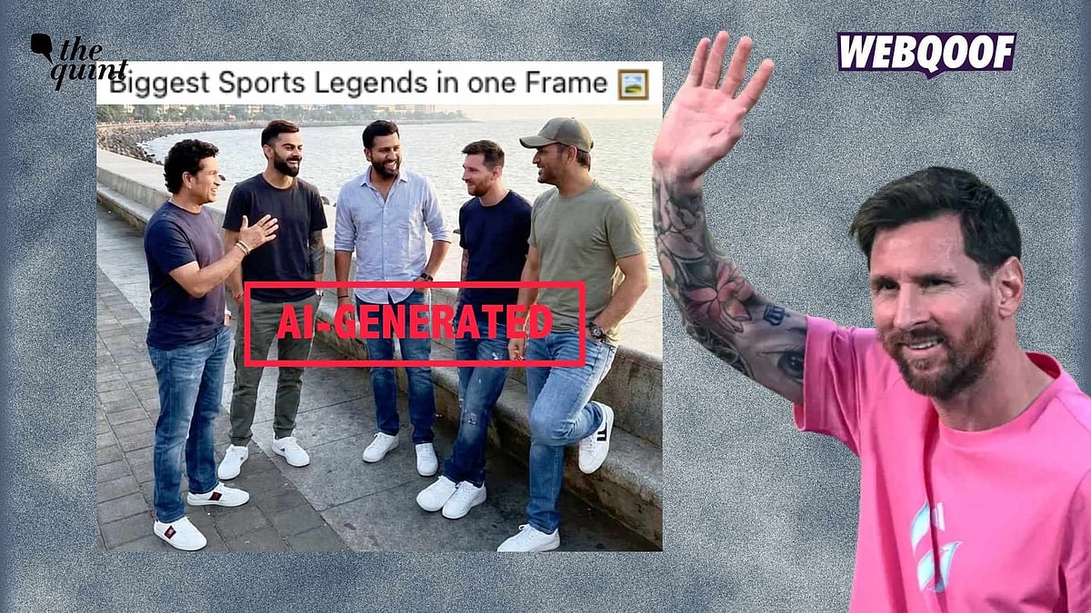 <div class="paragraphs"><p>An AI-generated image is being shared to falsely claim that it shows Indian cricketers with footballer Lionel Messi during his recent India tour.</p></div>