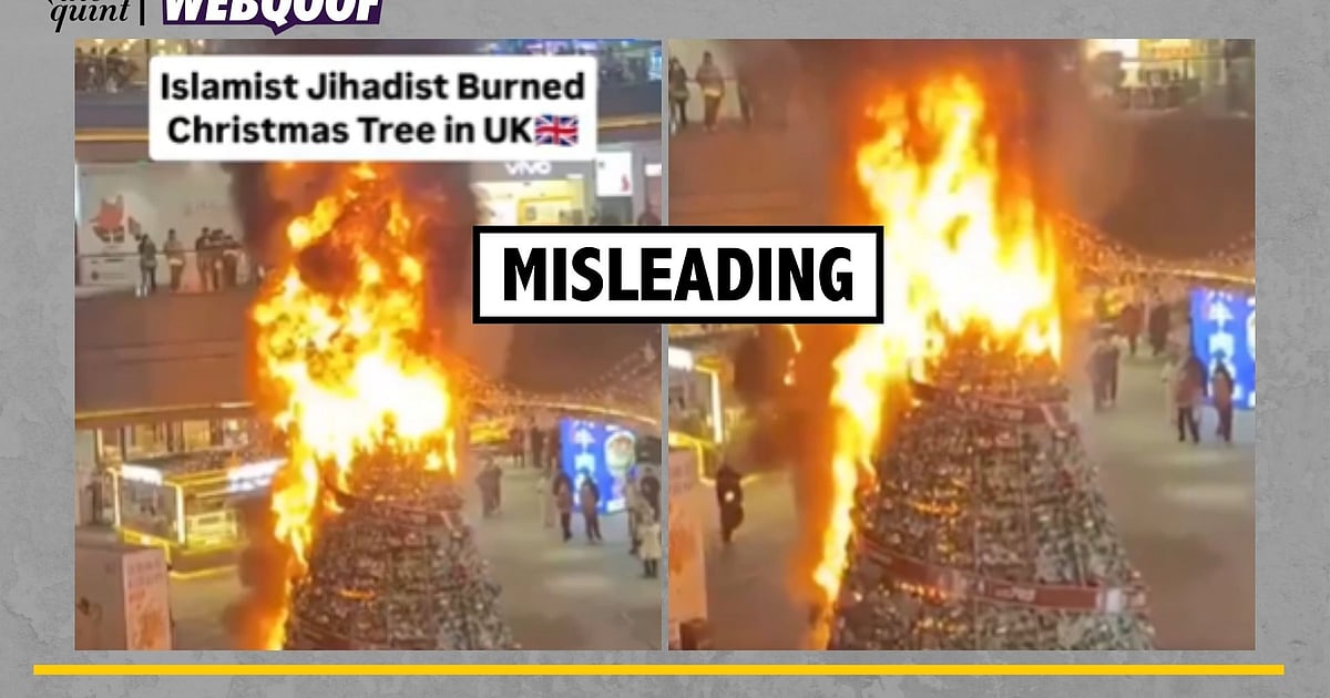 Misleading Video Claims Christmas Tree Burning in UK