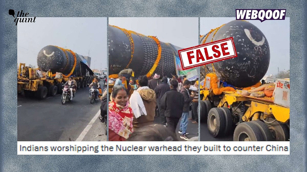 <div class="paragraphs"><p>A video of a shivling is being shared with the false claim that it shows Indians worshipping a nuclear warhead.</p></div>