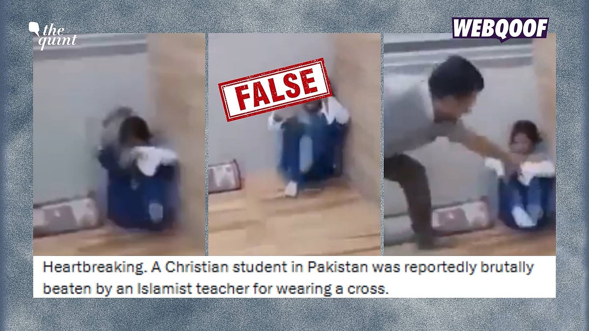 <div class="paragraphs"><p>A video showing domestic violence in Iraq is being shared to falsely claim that it shows a Christian student being assaulted by a Muslim teacher in Pakistan.</p></div>