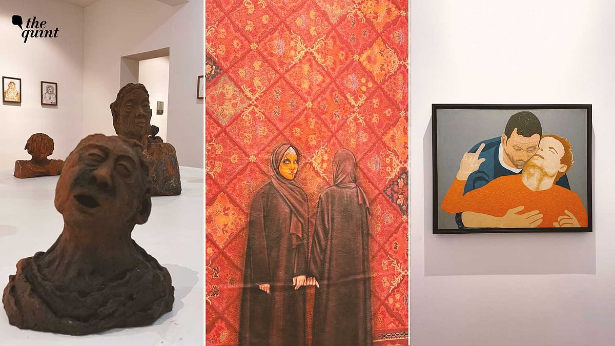 <div class="paragraphs"><p>'For the Time Being': Artworks on display at the Kochi Muziris Biennale.</p></div>