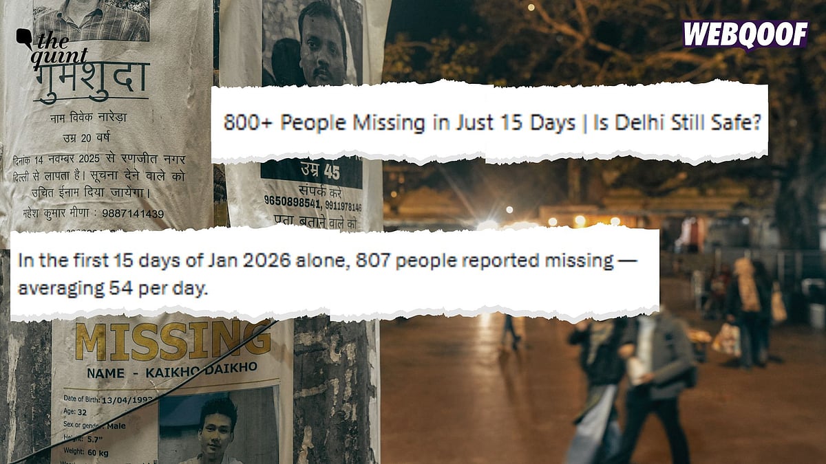<div class="paragraphs"><p>What We Know | Over 800 people were reported missing in Delhi within 15 days of 2026. Read here for the full details.</p></div>