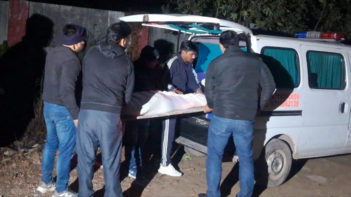 <div class="paragraphs"><p>Mortal remains of the three minor sisters, who died after allegedly jumping off the balcony of their ninth floor home, being carried after post-mortem procedure, in Ghaziabad, Wednesday, Feb. 4, 2026.</p></div>