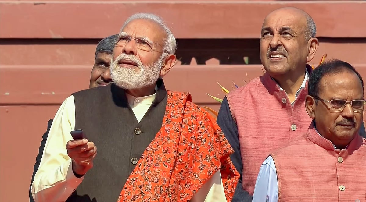 <div class="paragraphs"><p>In this screenshot from a video posted on Feb. 13, 2026, Prime Minister Narendra Modi during inauguration of the Seva Teerth, the new building of the Prime Ministers Office, on the 95th anniversary of the national capital, in New Delhi.</p></div>