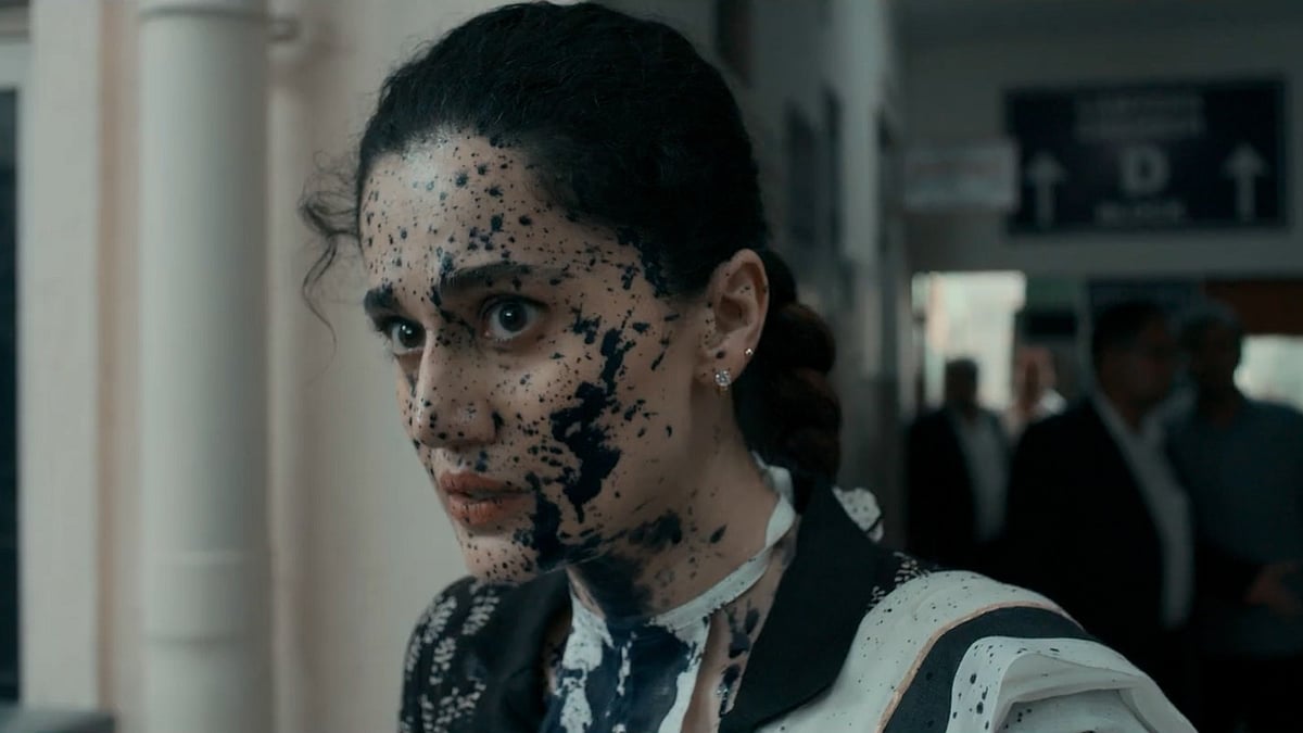 <div class="paragraphs"><p>Taapsee Pannu in a still from <em>Assi.</em></p></div>