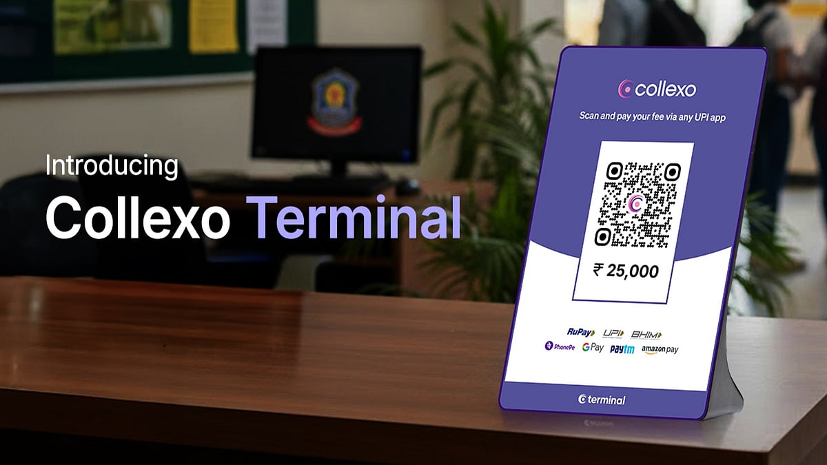 <div class="paragraphs"><p>Collexo terminal is a purpose-built, dynamic QR UPI device designed for financial counters at educational institutions&nbsp;</p></div>