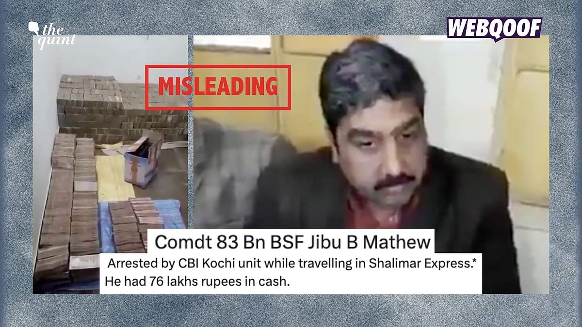 <div class="paragraphs"><p>Old videos of a NIA raid in Kanpur are being shared on social media as a recent event, claiming to show a BSF commandant being caught by the CBI in a bribe case.</p></div>