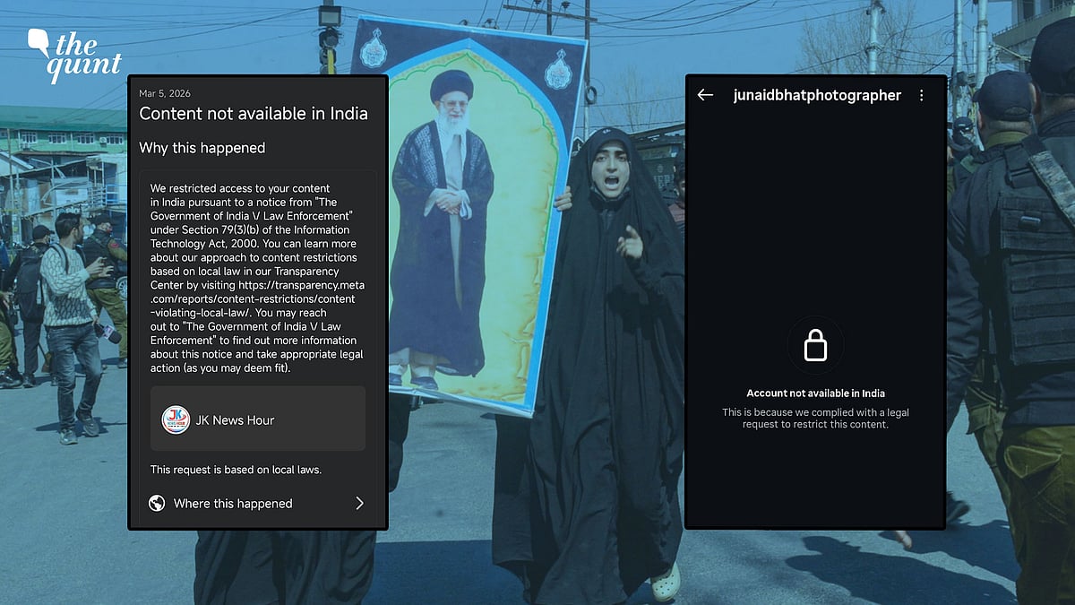 <div class="paragraphs"><p>Following the assassination of Iranian Supreme Leader Ayatollah Ali Khamenei on 28 February, and the escalating tensions in West Asia ever since, several digital news portals, journalist accounts, and social media pages belonging to politicians and religious clerics in Kashmir have been withheld in India, raising fresh concerns about press freedom and online censorship in the region.</p></div>