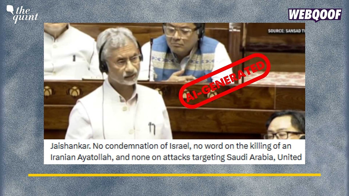 <div class="paragraphs"><p>Fact-Check: This is an AI-generated clip and not a real statement made by Jaishankar.&nbsp;</p></div>