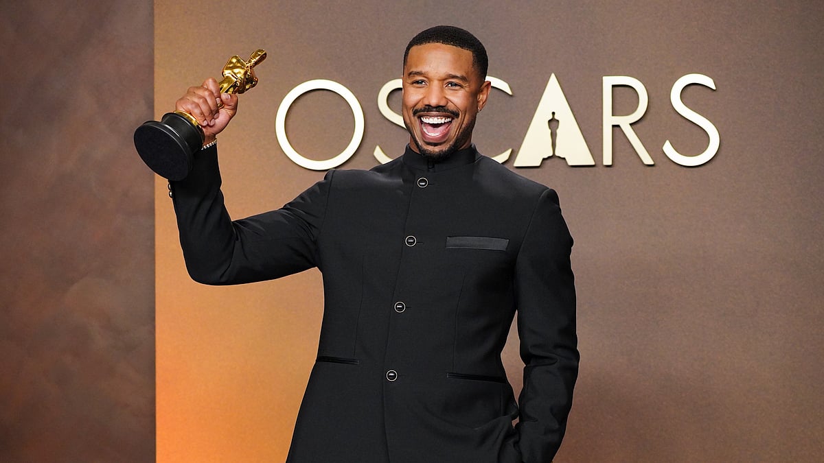 <div class="paragraphs"><p>Michael B. Jordan, winner of the award for actor in a leading role for "Sinners," poses in the press room at the Oscars on Sunday, March 15, 2026, at the Dolby Theatre in Los Angeles. </p></div>