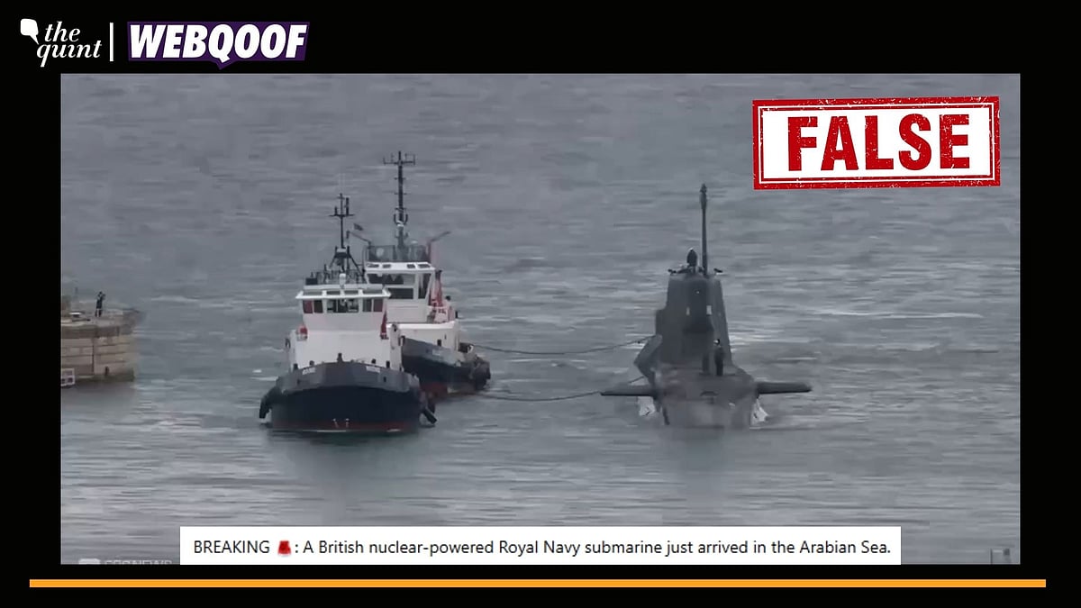 <div class="paragraphs"><p>Fact-Check | The video is old and does not show the Royal Navy submarine in the Arabian Sea.</p></div>