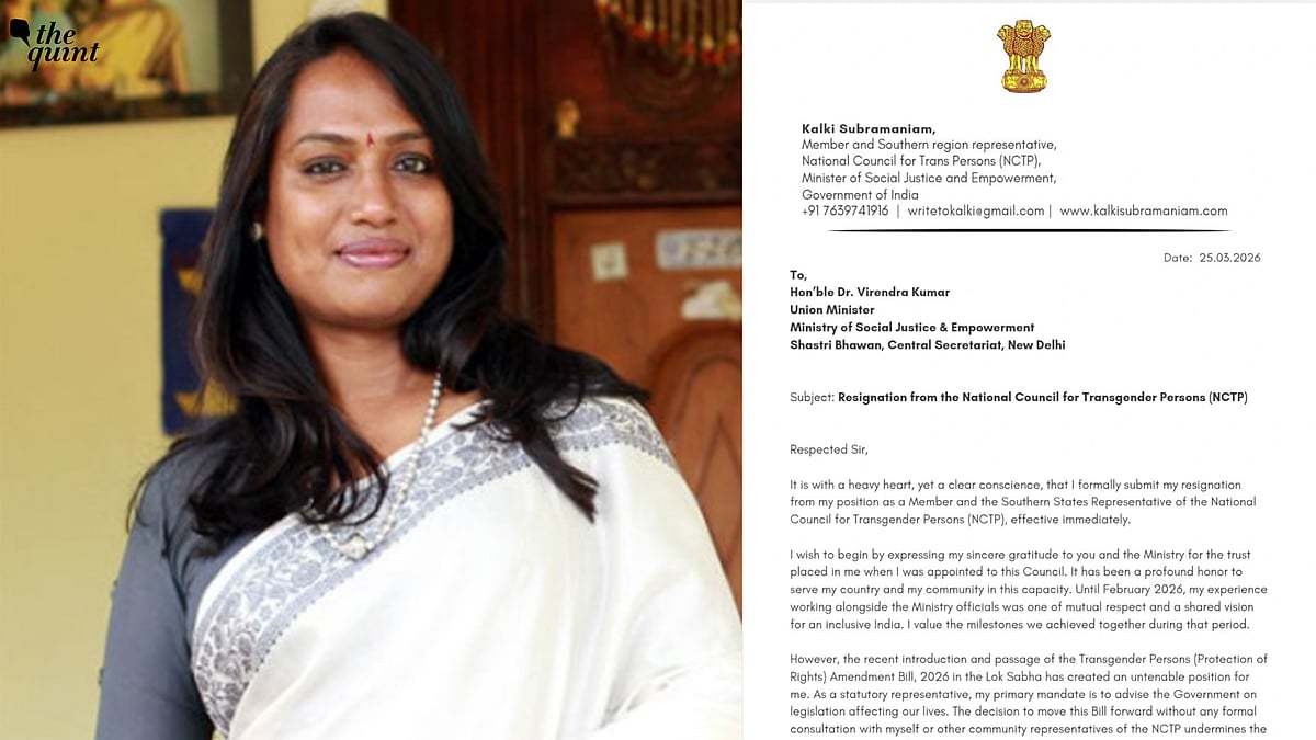 <div class="paragraphs"><p>Activist Kalki Subramaniam Resigns From NCTP In Protest of Transgender Bill 2026</p></div>