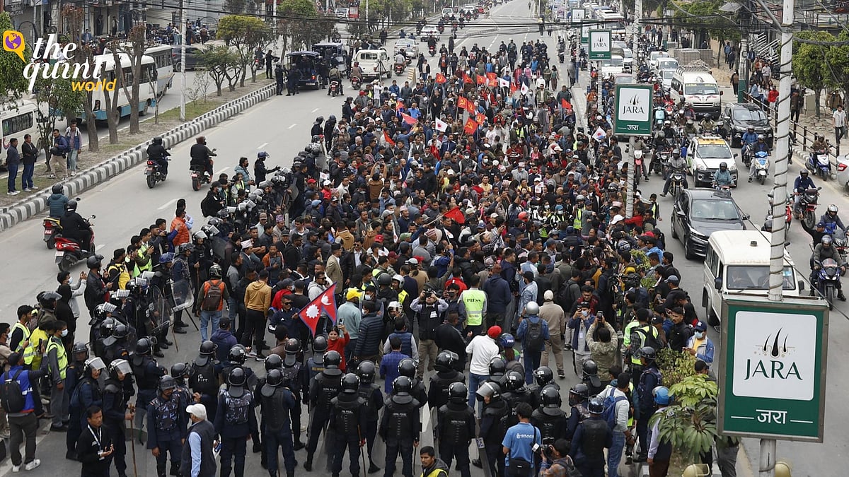 <div class="paragraphs"><p>Protesters gathered in Kathmandu on Monday, 30 March, to protest against the arrest of former Nepal PM KP Sharma Oli.&nbsp;</p></div>