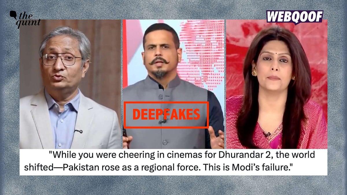 <div class="paragraphs"><p>Social media users are sharing deepfakes of Palki Sharma, Ravish Kumar, and Shiv Aroor to falsely claim that they praised Pakistan's diplomacy during the West Asia conflict.</p></div>