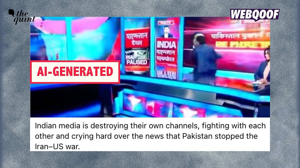 <div class="paragraphs"><p>An AI-generated video is being shared as real footage of the Indian media's coverage of Pakistan mediating Iran-US negotiations.</p></div>