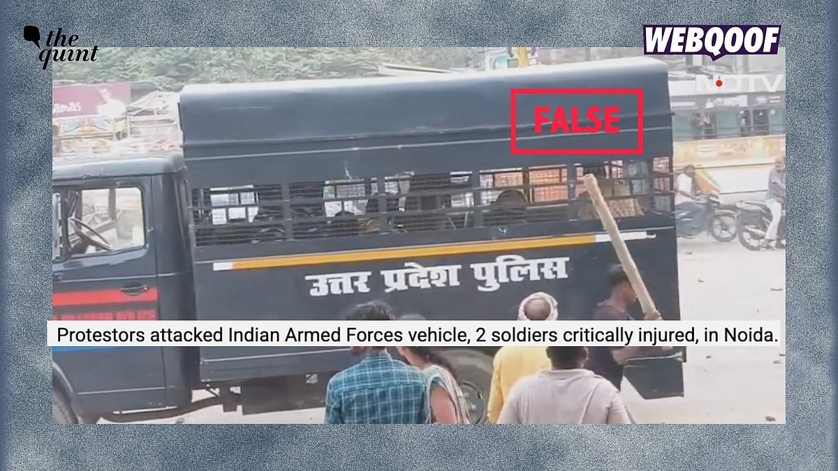 <div class="paragraphs"><p>An old, unrelated video of people pelting stones at a police van in Gorakhpur is being falsely linked to the ongoing workers' protests in Noida.</p></div>