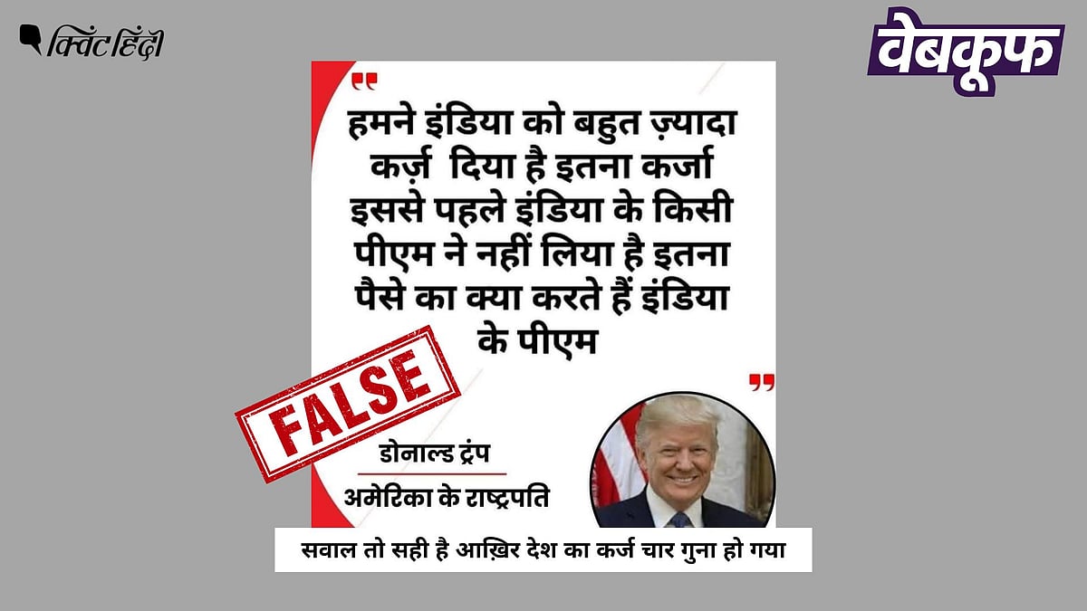 <div class="paragraphs"><p>PM मोदी और भारत को कर्जा देने वाला ट्रंप के बयान का यह ग्राफिक फर्जी है</p></div>