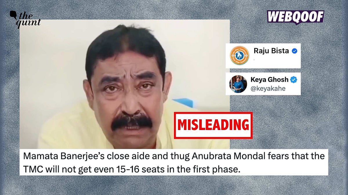 <div class="paragraphs"><p>A video of TMC leader Anubrata Mondal is being shared to falsely claim that he said the TMC would only get 15-16 seats in the first phase of polling in the West Bengal elections.</p></div>