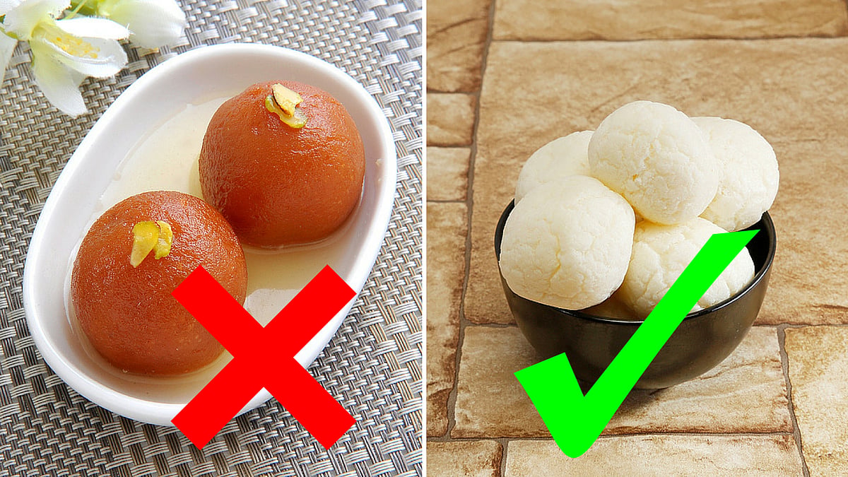 Rasgulla And Gulab Jamun Together