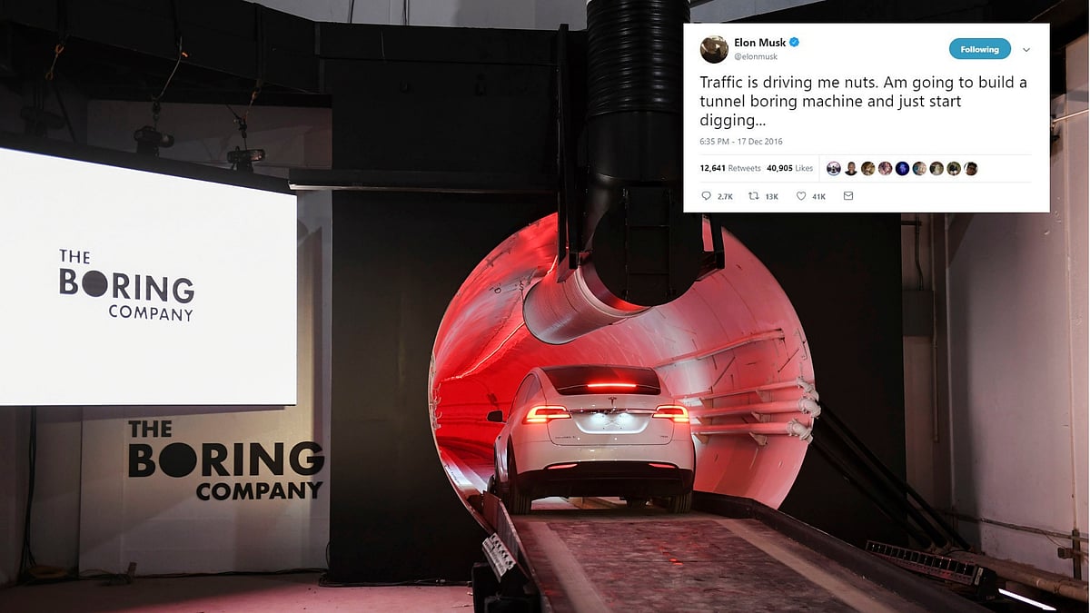 Elon Musk Unveils Underground Tunnel 2 Years After LA Traffic Tweet
