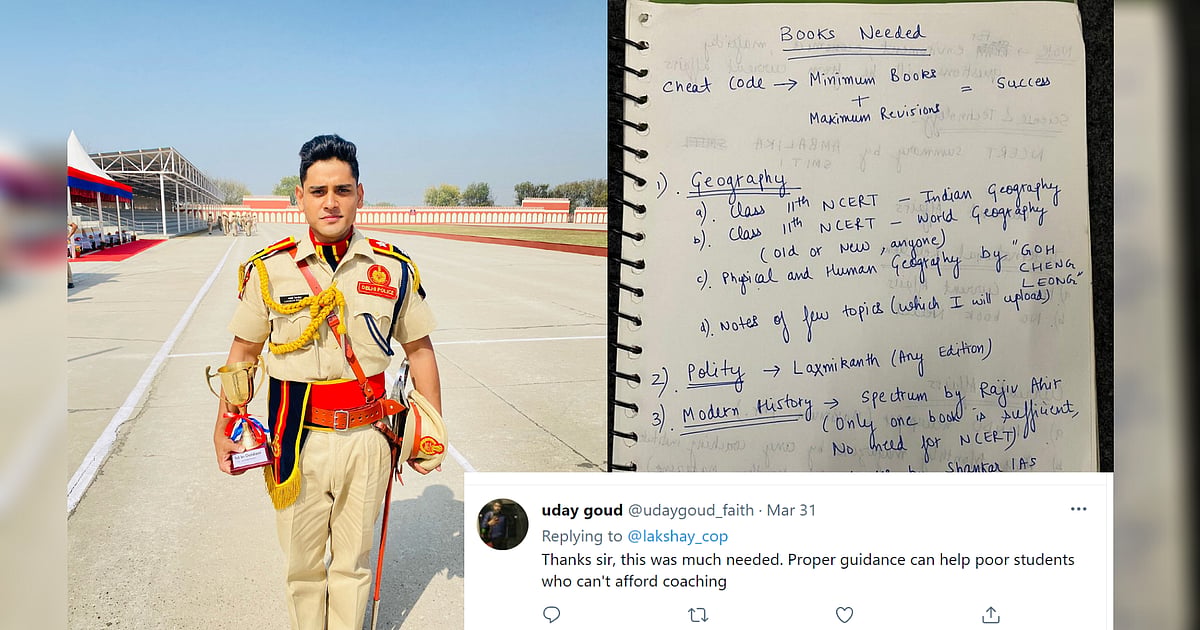 Twitter Applauds IPS Officer Lakshay Pandey for Tips on Cracking UPSC Exam