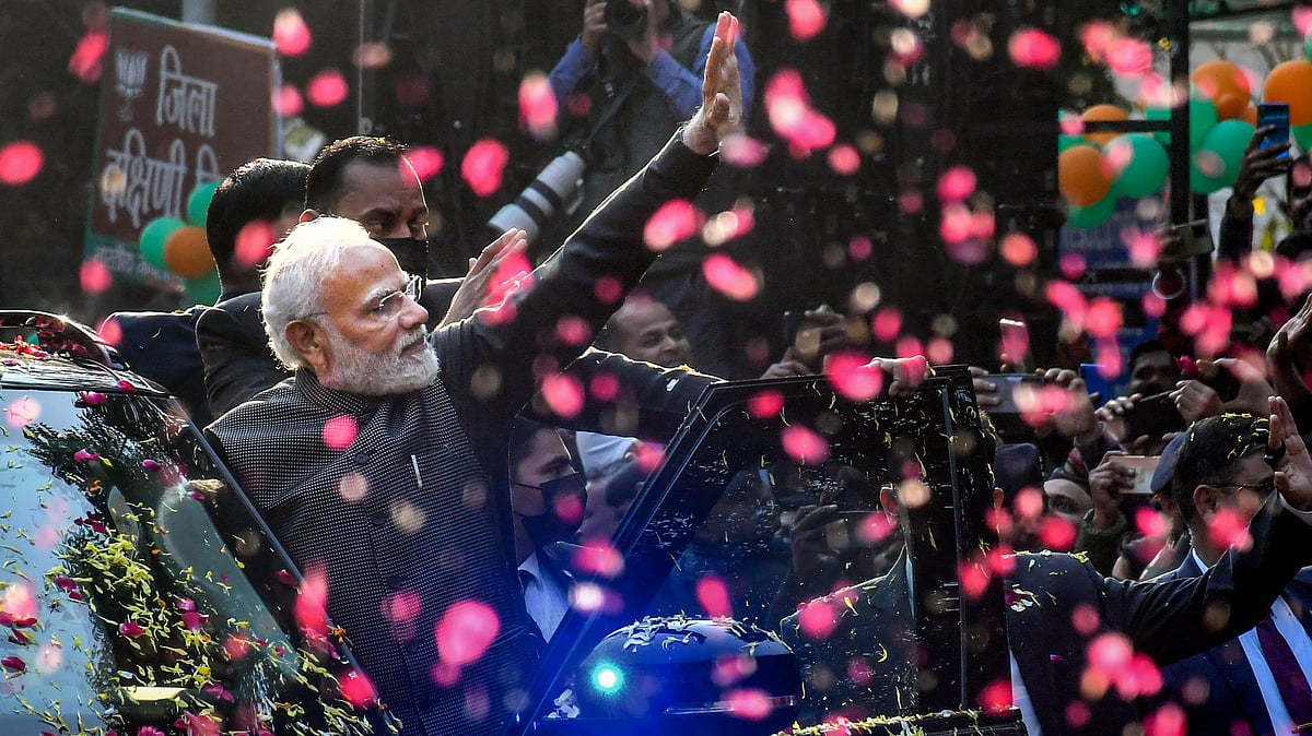 In Photos: PM Narendra Modi's Roadshow Ahead of BJP's Executive Meet