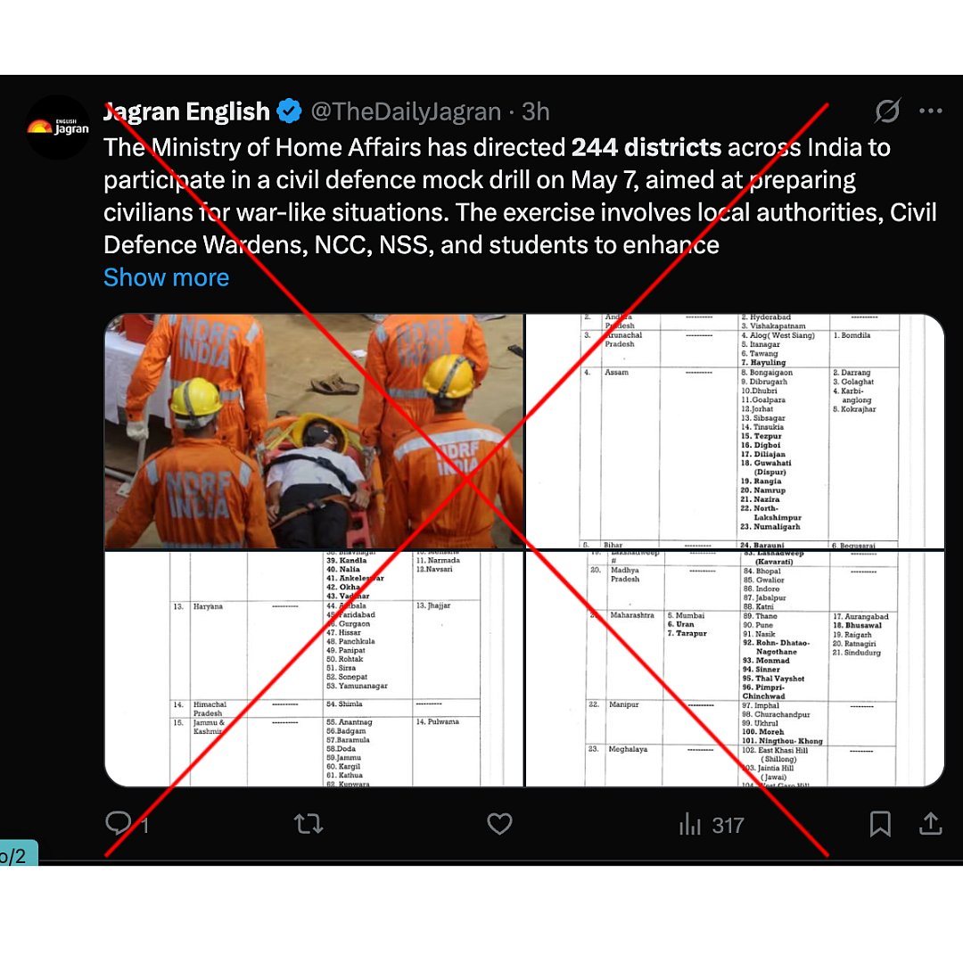 Fact Check: Viral 2005 Document Mistaken for Recent Civil Defence Drill ...