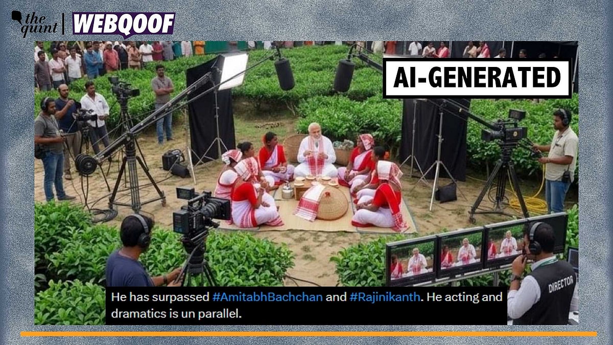 Fact-Check | This Image of PM Modi Sitting in Tea Garden in Front of a ...