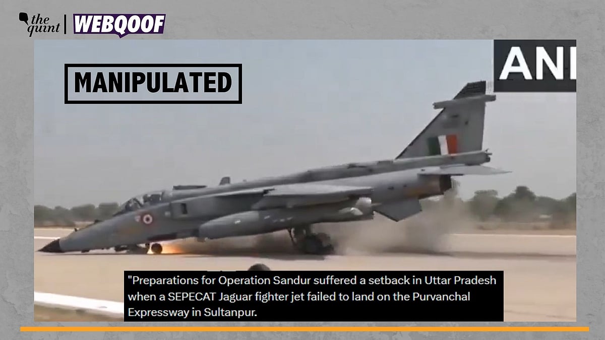 Altered Video Shared as Jaguar Fighter Jet Crashing at Purvanchal Expressway