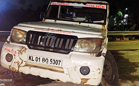 police jeep accident
