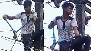 Young man cuts off all electricity