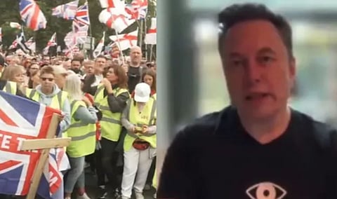 Elon Musk : 'പോരാടുക അല്ലെങ്കിൽ മരിക്കുക': ലണ്ടനിലെ തീവ്ര വലതുപക്ഷ റാലിയിൽ എലോൺ മസ്‌ക് -വീഡിയോ