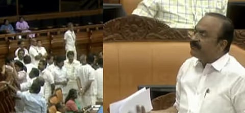 Kerala Assembly : 'പ്രാധാന്യമില്ല, TV ചർച്ചയിൽ ആരെങ്കിലും എന്തെങ്കിലും പറഞ്ഞാൽ എങ്ങനെ സഭയിൽ ഉന്നയിക്കും?': രാഹുൽ ഗാന്ധിക്കെതിരായ വധ ഭീഷണിയിൽ അടിയന്തര പ്രമേയത്തിന് അനുമതിയില്ലെന്ന് സ്പീക്കർ, പ്രതിപക്ഷ പ്രതിഷേധം, സഭ ഇന്നത്തേക്ക് പിരിഞ്ഞു