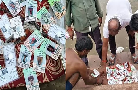 Voter ID : മധ്യപ്രദേശിൽ കുളത്തിൽ നിന്ന് കണ്ടെത്തിയത് നൂറോളം വോട്ടർ ഐഡികൾ! : വിവാദം, അന്വേഷണത്തിന് ഉത്തരവിട്ടു