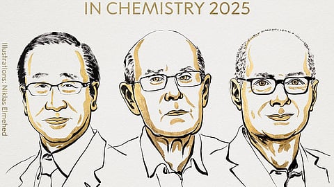 Nobel 2025 : 2025 ലെ രസതന്ത്ര നൊബേൽ പുരസ്ക്കാരം 3 പേർക്ക് : അവാർഡ് മെറ്റൽ-ഓർഗാനിക് ഫ്രെയിം വർക്കുകളുടെ വികസനത്തിന്