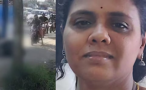 Accident : സ്‌കൂട്ടർ നിയന്ത്രണം വിട്ട് മറിഞ്ഞു : സ്ത്രീ ബസിനടിയിലേക്ക് വീണു, ദാരുണാന്ത്യം
