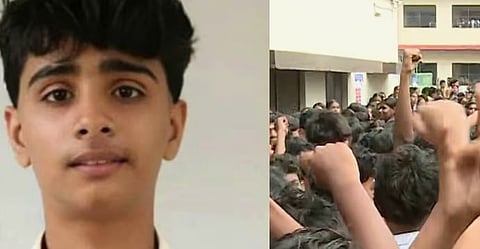 Suicide : അധ്യാപിക മാനസികമായി പീഡിപ്പിച്ചുവെന്ന് ആരോപണം : 14കാരൻ ജീവനൊടുക്കിയ സംഭവത്തിൽ സ്‌കൂൾ മുറ്റത്ത് പ്രതിഷേധിച്ച് സഹപാഠികൾ